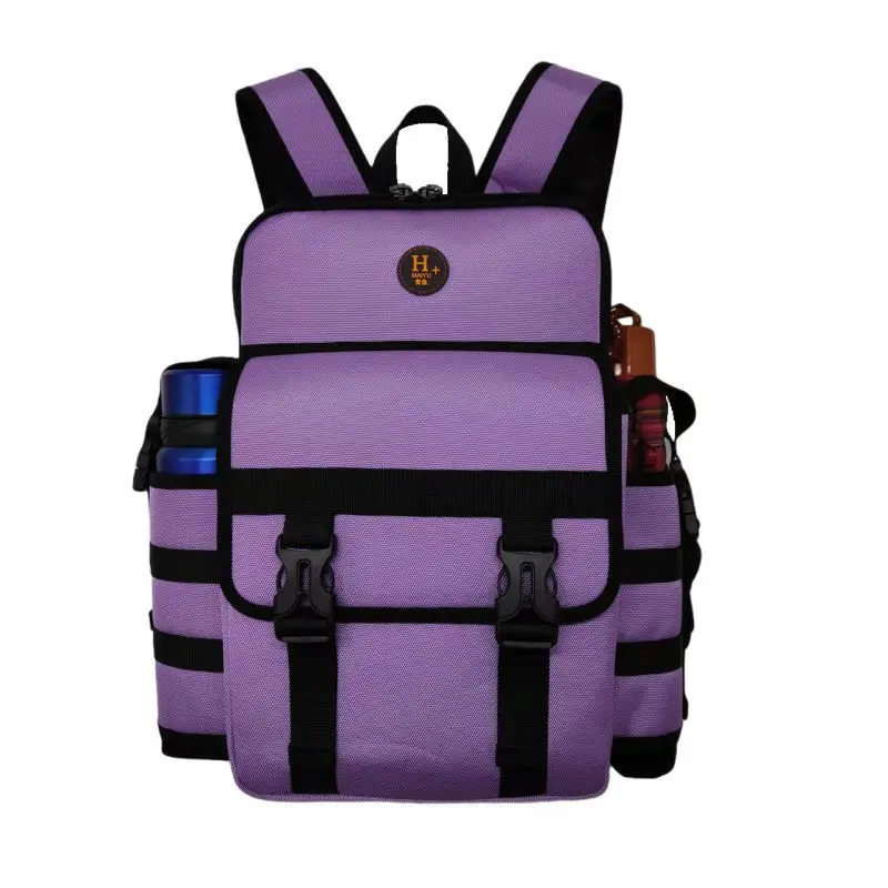 Men and women general backpack thermal cup storage middle aged travel travel wear resistant Oxford cloth backpack
