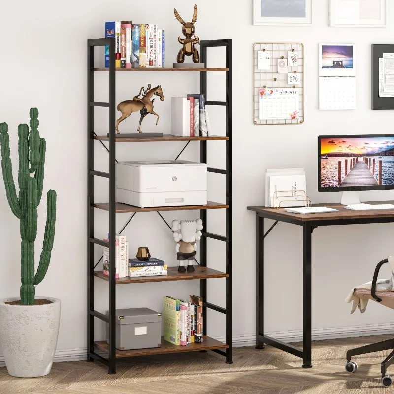 Nordic bookshelf shelf solid wood floor-to-ceiling bookcase simple household five-layer bookshelf simple wall  flower stand