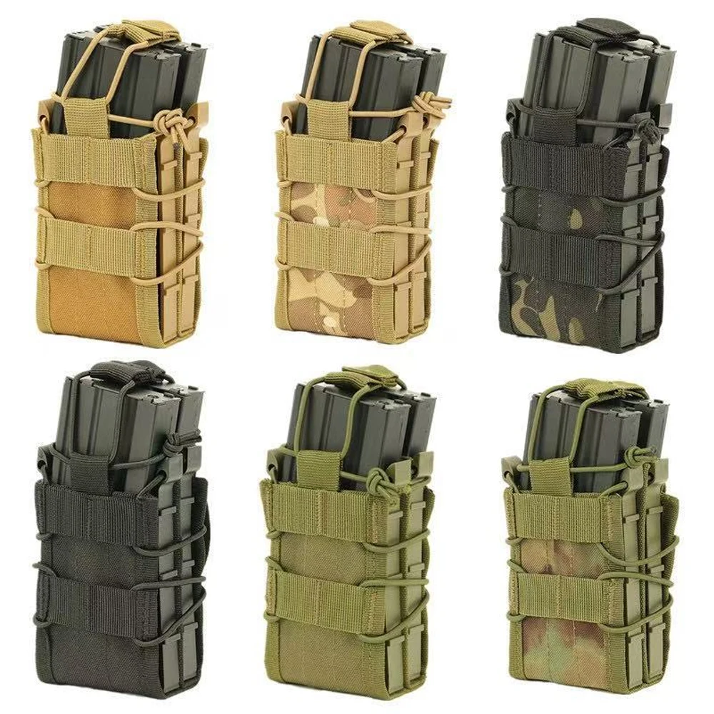 

Tiger 5.56mm MOLLE System Magazine Holster for M4/M16/AK-47, Elastic Pull System, Belt/ Vest Attachment