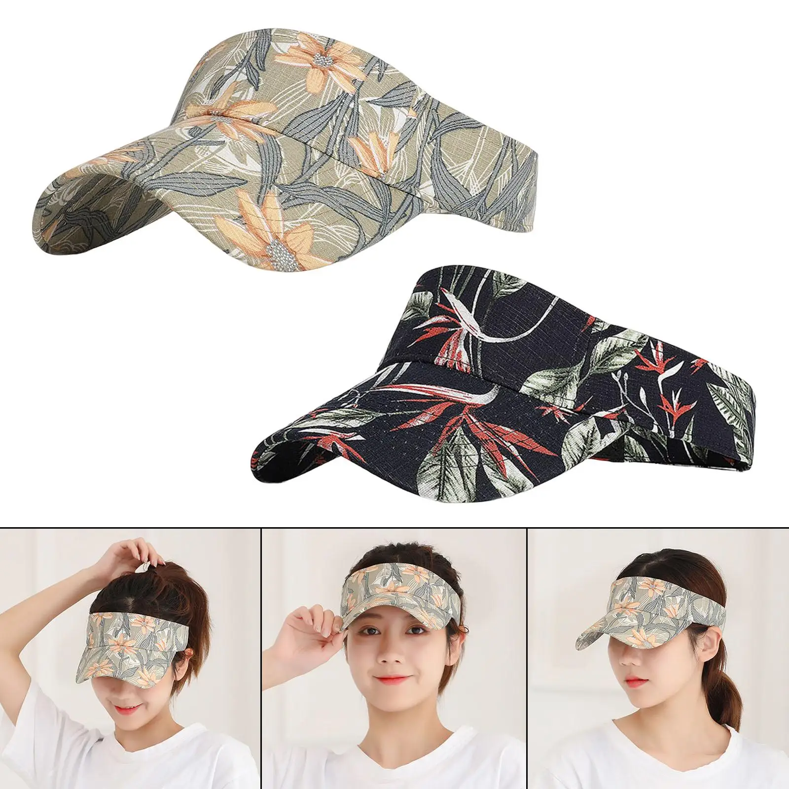 Sun Visor Hats Women Adjustable Protection Outdoor Sports Golf Running Sun