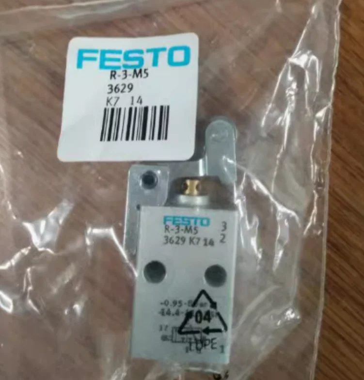 New original FESTO straight acting round head valve 3626-V-3-M5 3628-L-3-M5 3629-R-3-M5