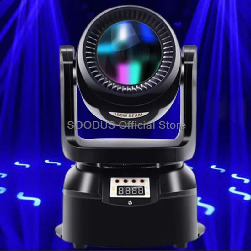 Mini 100W LED Moving Head Stage Light RGBW Beam Shakeing Head Effect Lights DMX512 Disco Lights For Audience DJ Party  Bar Show