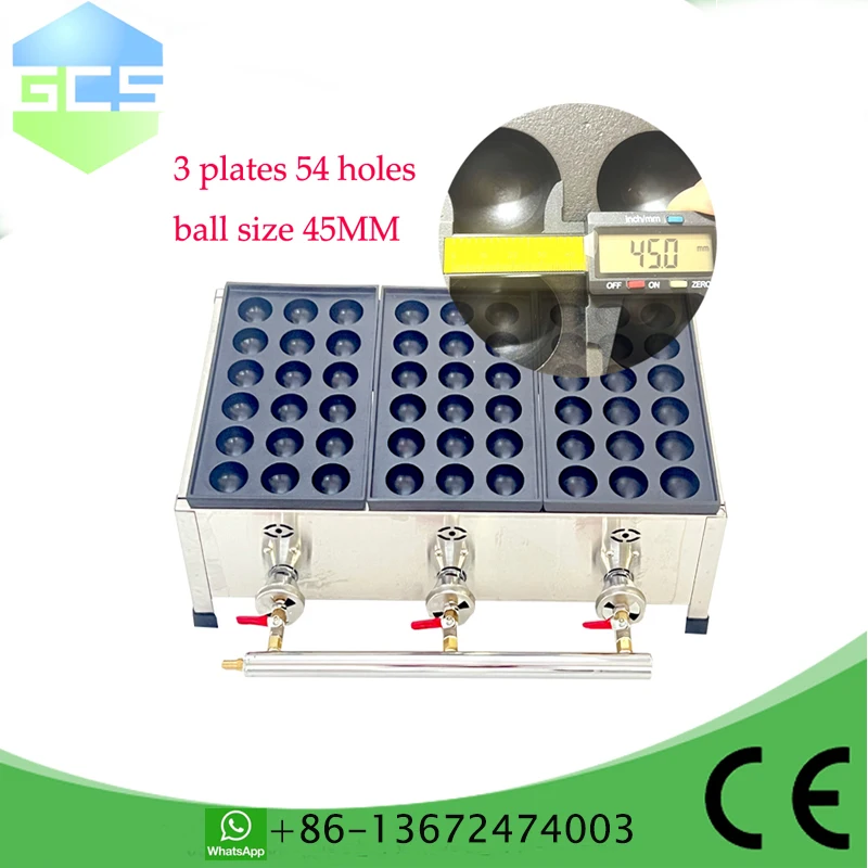 45 مللي متر حجم الكرة نوع الغاز 54 ثقوب اليابان تاكوياكي صانع شواء الأخطبوط الياباني كرات اللحم شواء