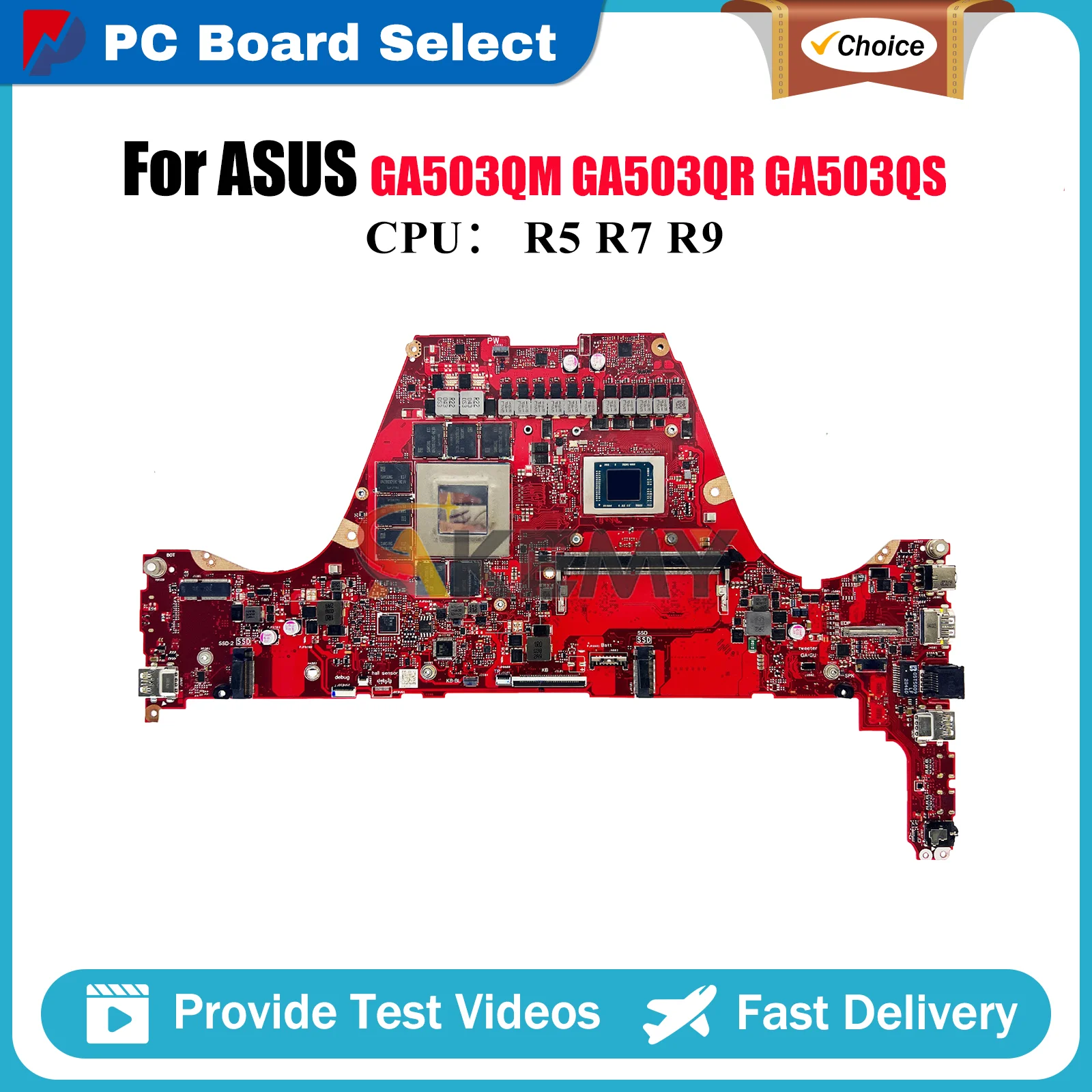 

GA503QS Laptop Motherboard For ASUS ROG Zephyrus G15 GA503QR GA503Q GA503QM GA503QS Mainboard W/ R5 R7 R9 CPU tests OK fast ship
