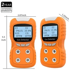 4 in 1 Gas Detector Portable Multi Gas Detector CO meter H2S Oxygen meter