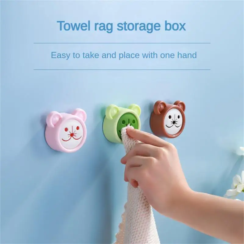 1/2/3PCS Towel Plug Cartoon Cute Fun Four-color Home Supplies Towel Clip Strong Viscous Strength Plastic Hanging Clip