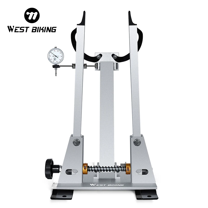 

WEST BIKING Подставка для велосипедных колес с циферблатным индикатором Регулировка шин Диски Набор колес MTB Road BMX Инструменты для ремонта велосипеда