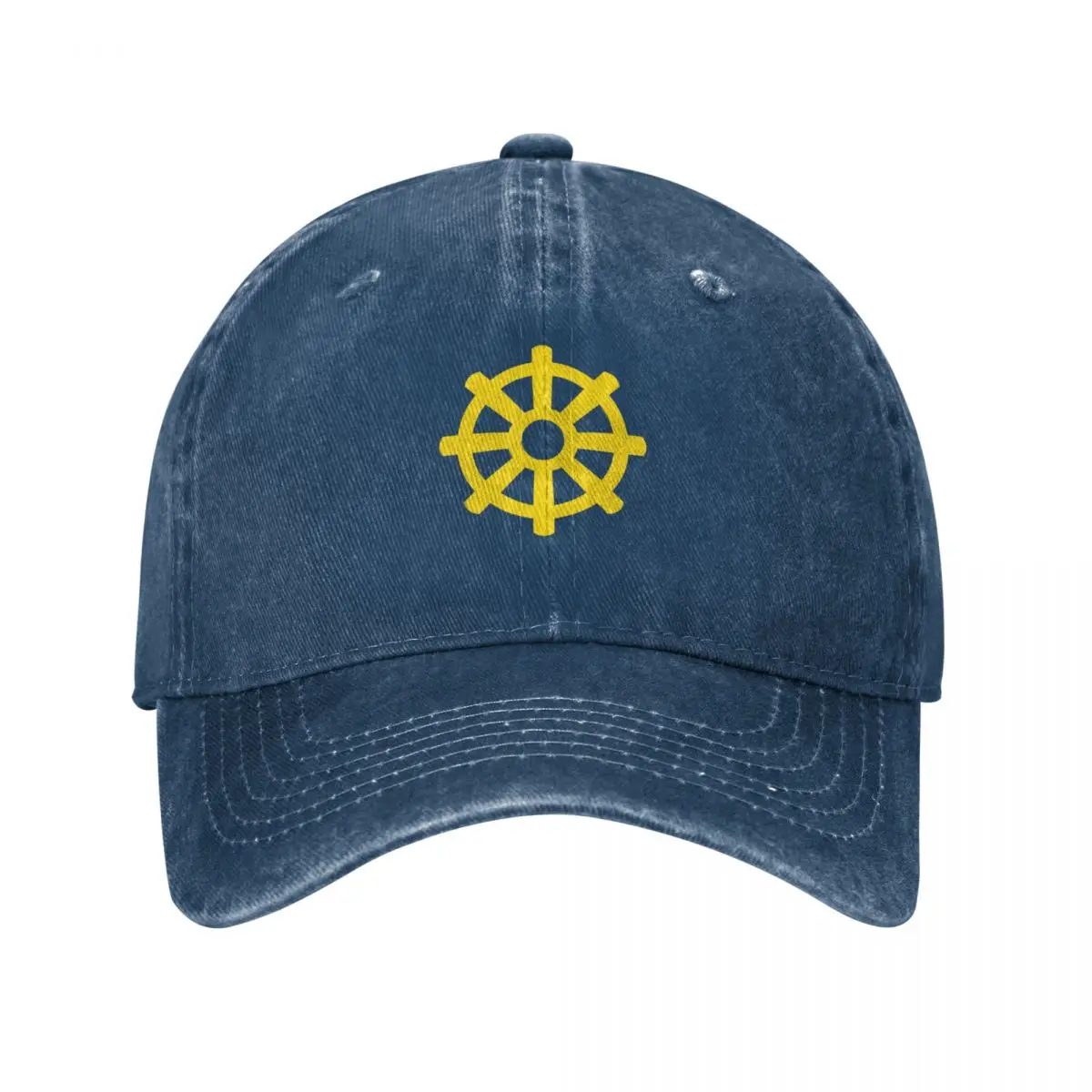 Dharma Wheel Dharmachakra Buddhist Hindu Jain Symbol Merch Baseball Cap Hat Baseball Cap Luxury Man Hat Caps Male Women's