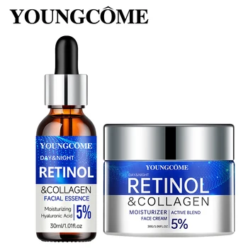 Retinol Cream Serum Combo Set Locks In Moisture Repairs Skin Smoothes Wrinkles Increases…
