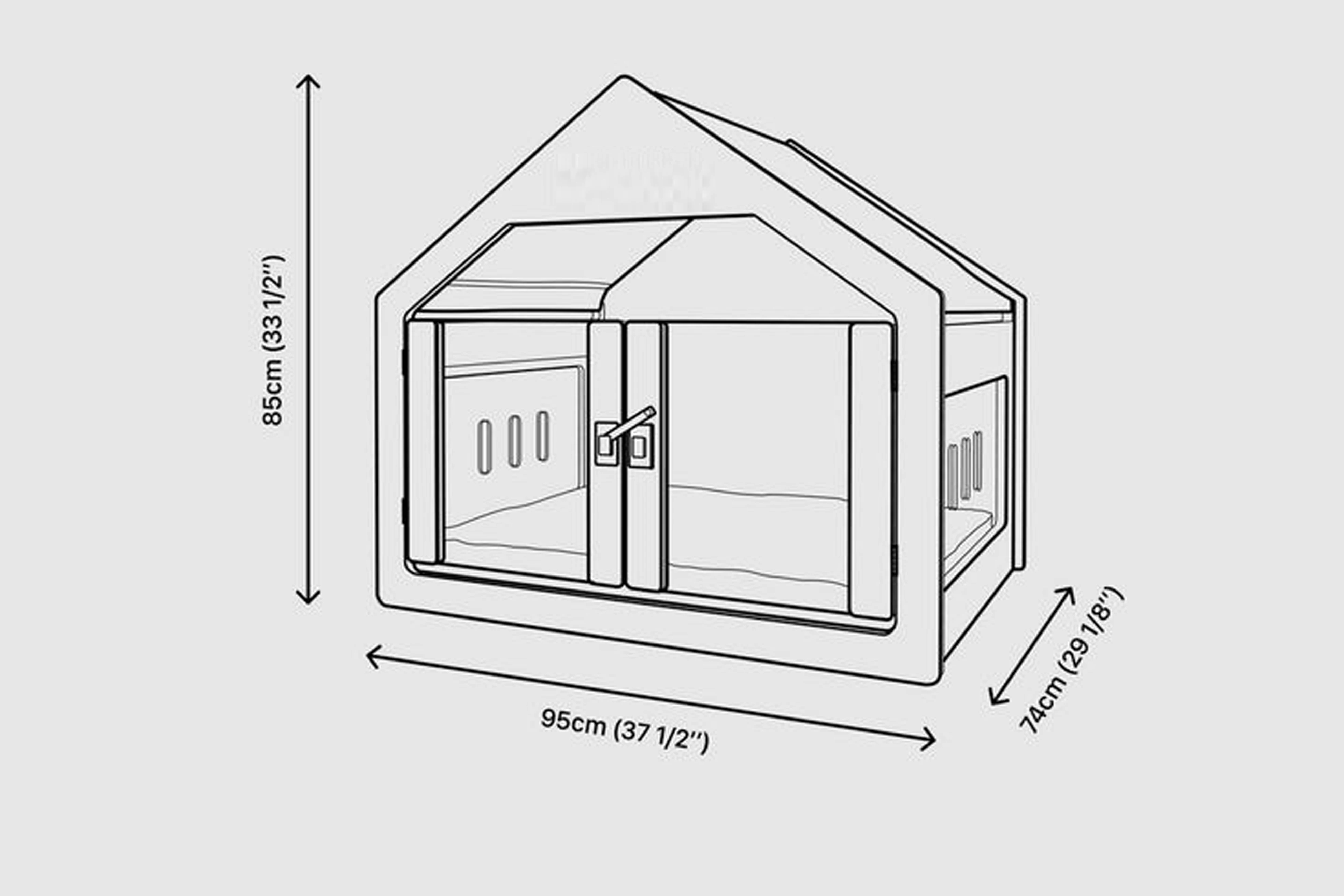 Handmade luxury cat cage solid wood pet house with raised base and living room snap closure
