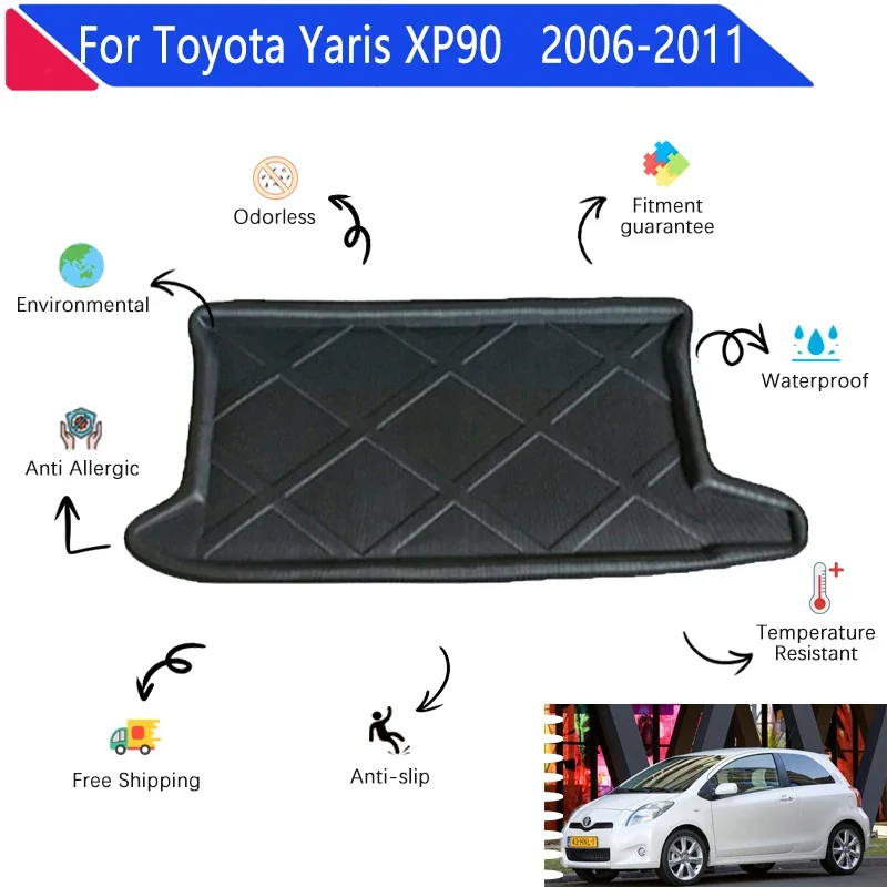 

Car Trunk Mats EVA Material for Toyota Yaris Belta Vios Limo XP90 2006~2011 Hatchback Sedan Car Trunk Mat Rear Pads Accessories