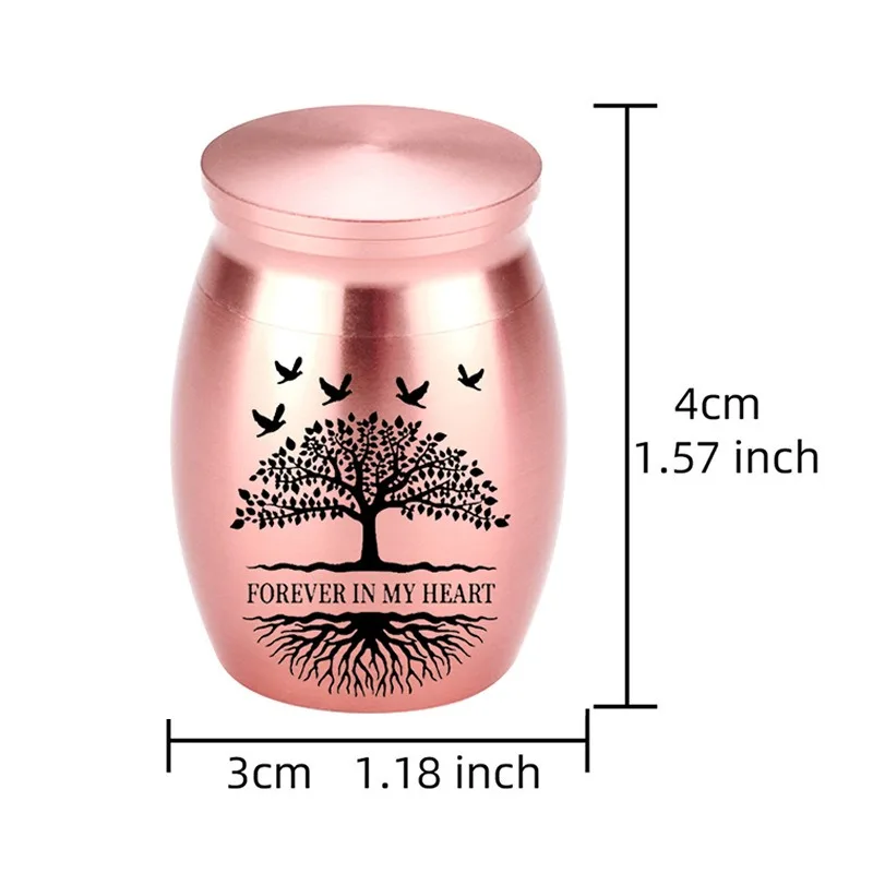 Pet Tree of Life Urn Metal Memorial Jar Cat Dog Funeral Products Sealed Prevents Water Ingress Easy To Carry Pets Urn Boxes