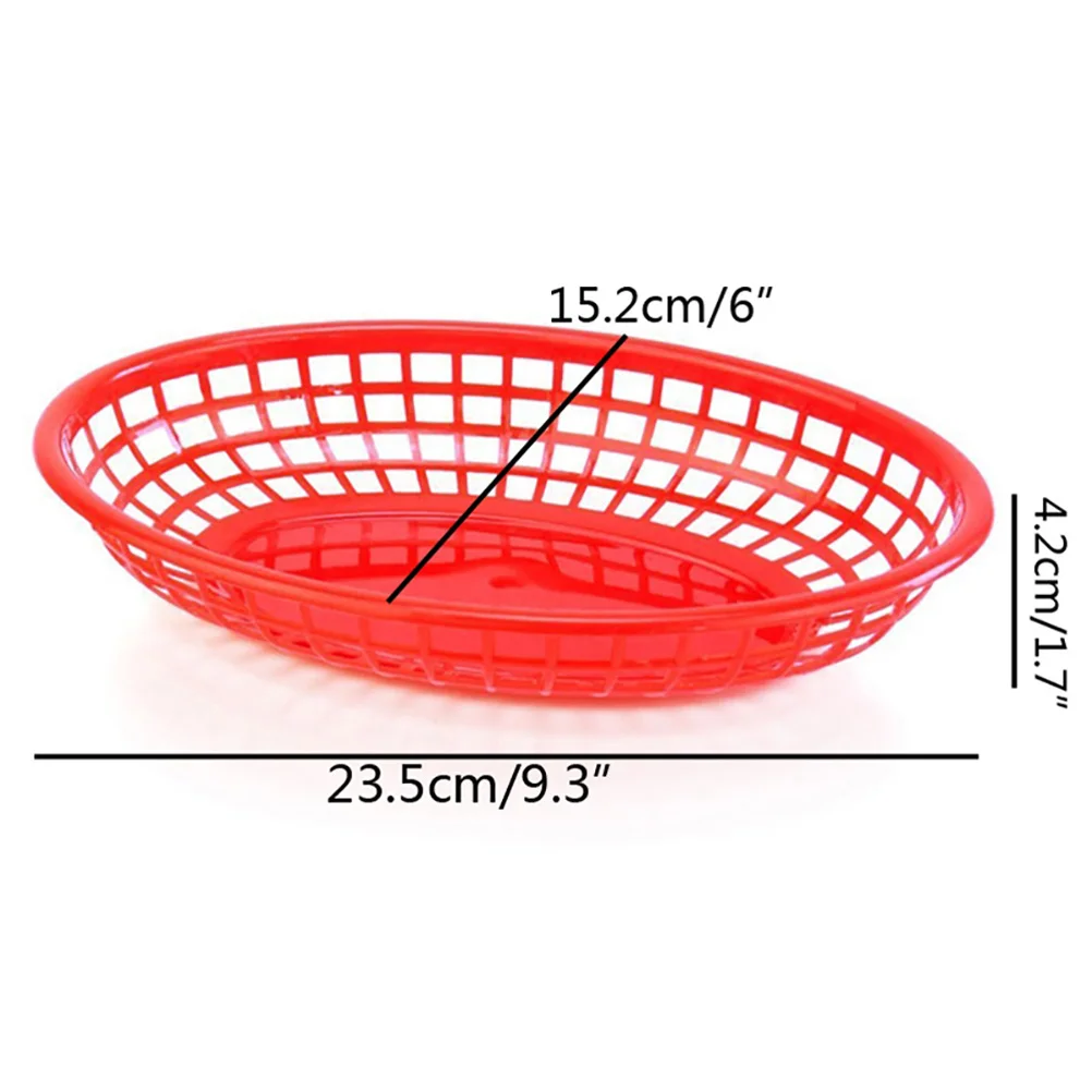 12Pcs Plastic French Fries Basket Boat-Shaped Food Basket Fruit Snacks Tray Fast Food Serving Plate French Fries Serving Tray