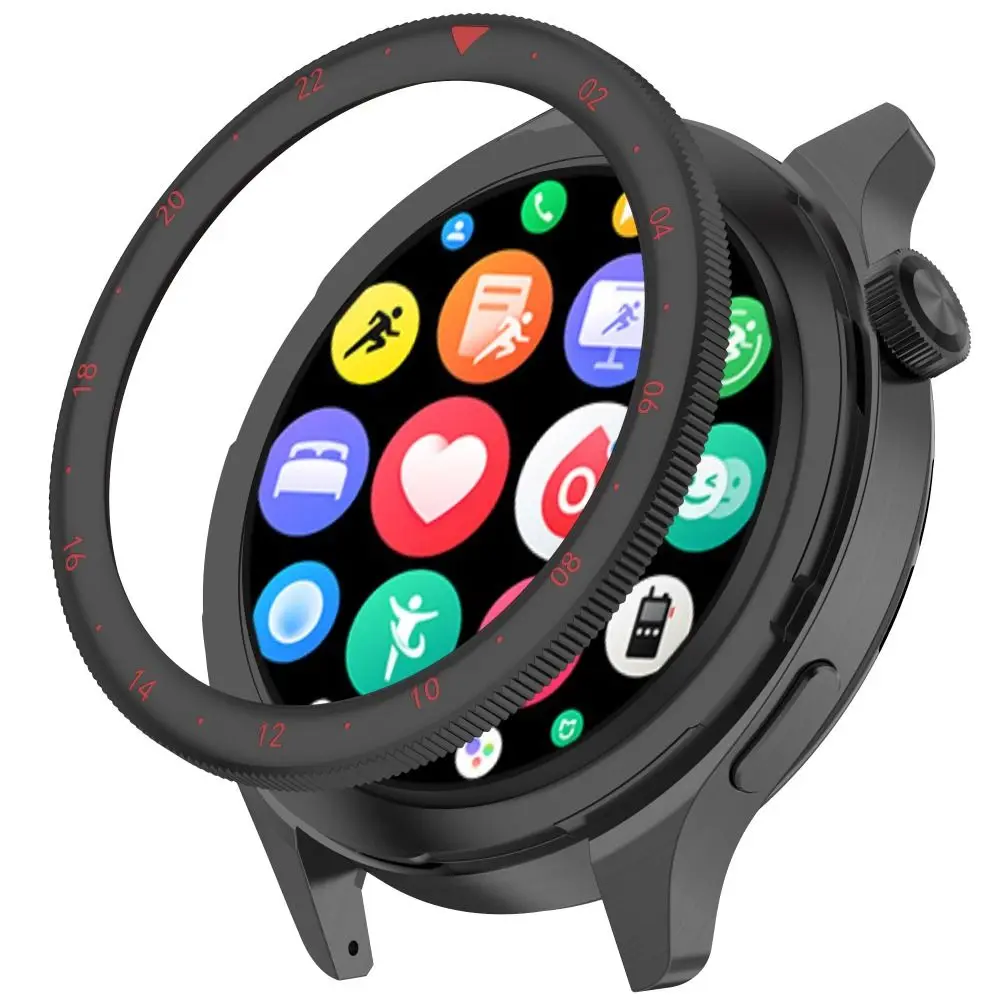 Stainless Steel Metal Bezel Ring Anti-Scratch Decorative Watch Bezel Shell Protective Screen Protector for Xiaomi Watch S4 S3