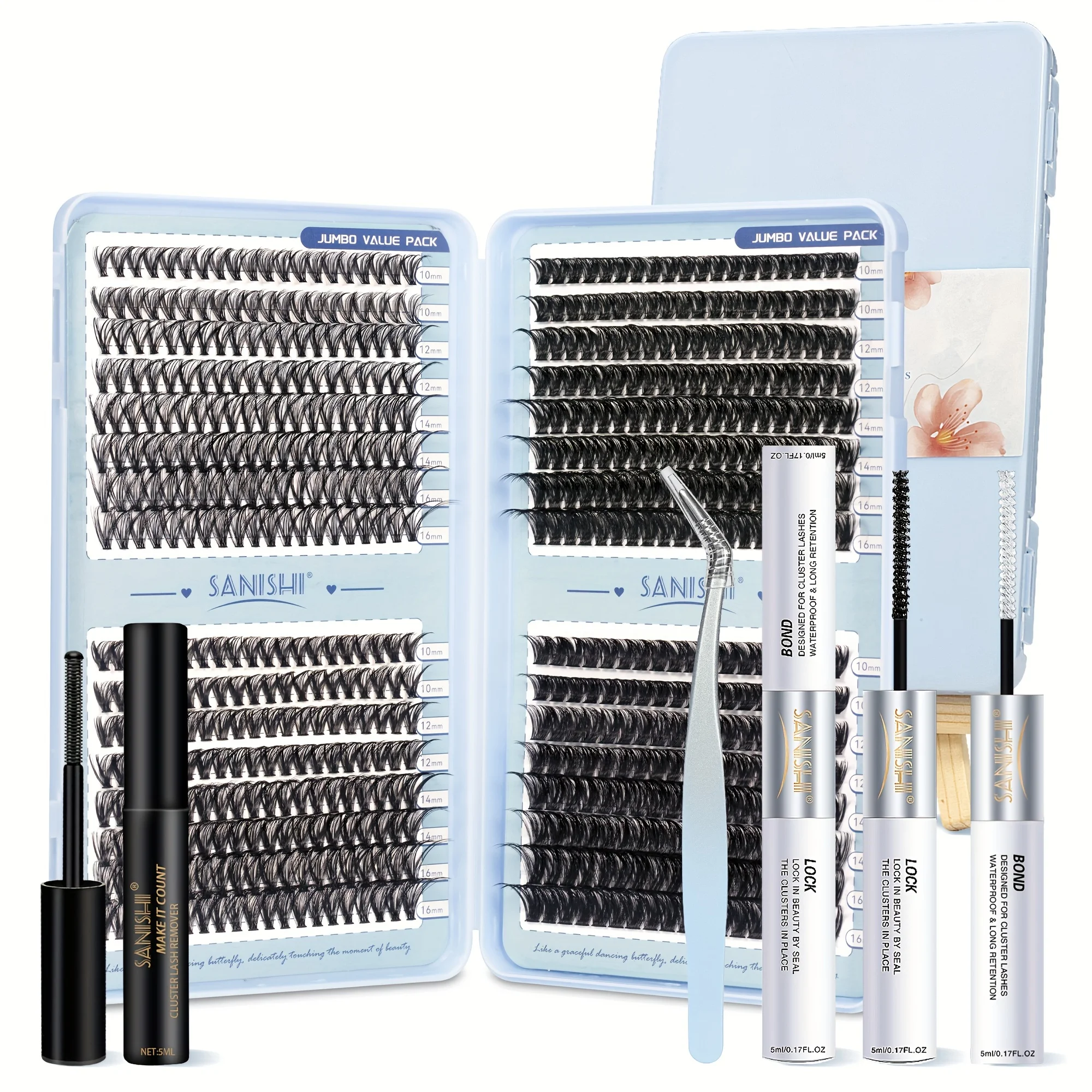 Lash Extension Kit, DIY Lash Extension Kit, 624/384 Individual Eyelash Extension Kit D Curl Eyelash Extension Kit