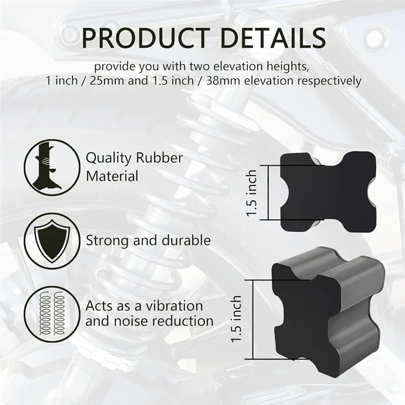 4 قطع من فواصل زنبركية لفائف مطاطية، مجموعة معززة زنبركية أمامية شديدة التحمل لرفع زنبركي لفائف 1 بوصة إلى 1.5 بوصة