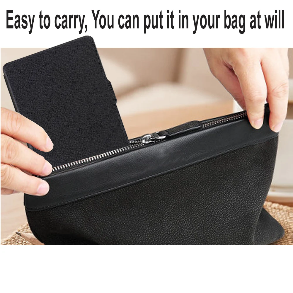 حافظة رفيعة لجهاز Kindle Basic 7th 2014 موديل الإصدار WP63GW، غطاء جلدي خفيف الوزن لحافظات النوم التلقائية من الجيل السابع من Kindle #4