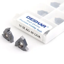 10PCS 16ER 16IR AG55 A55 G55 AG60 A60 G60 LDA DESKAR Threading Carbide Insert CNC Lathe Thread Machine Cutter Turning Tools
