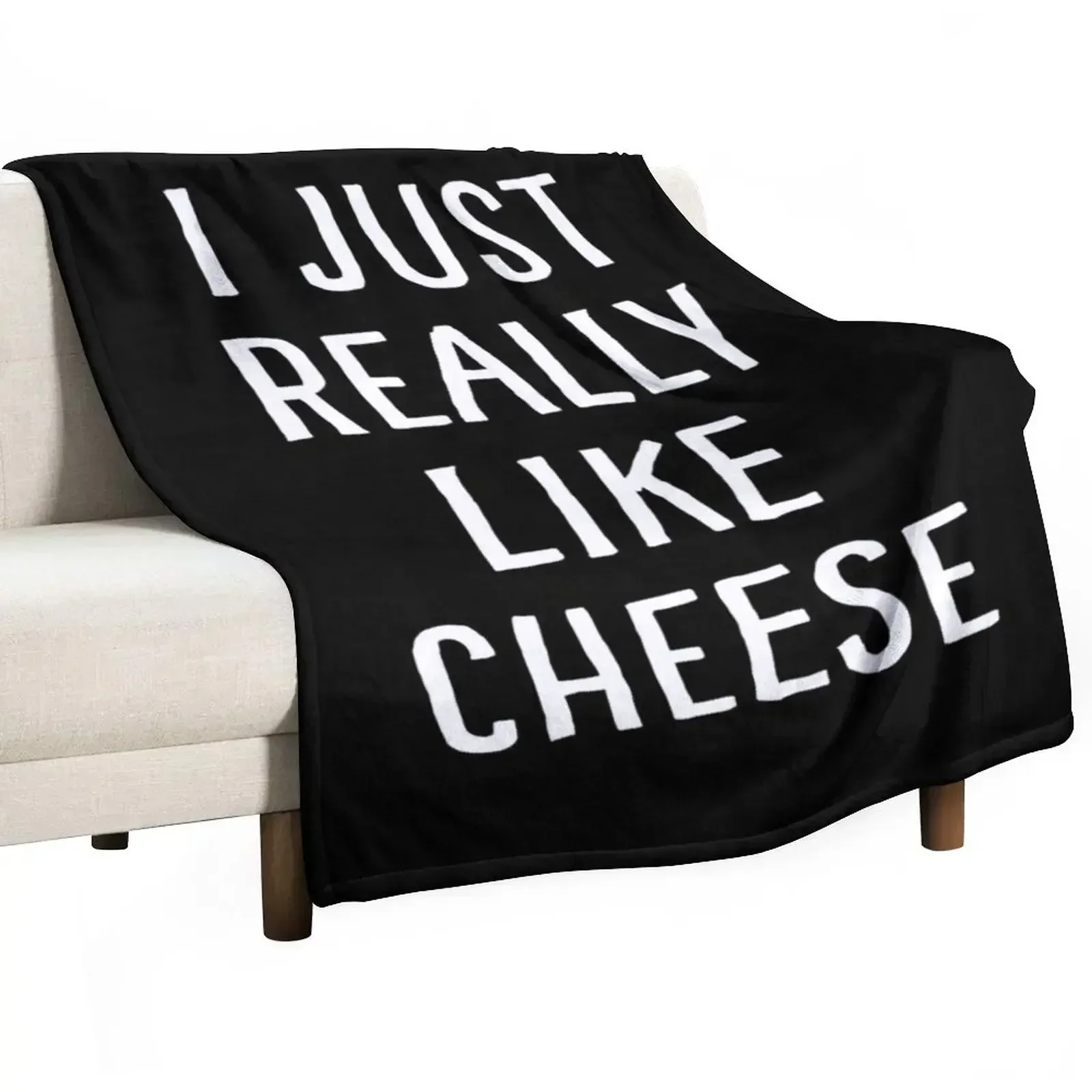 

I Just Really Like Cheese Throw Blanket Hair warm winter Picnic Blankets