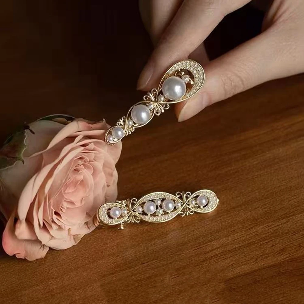 

Retro Pearl Hair Clisp Women Girls Elegant Side Bangs Hairpins Fashion Hair Accessories