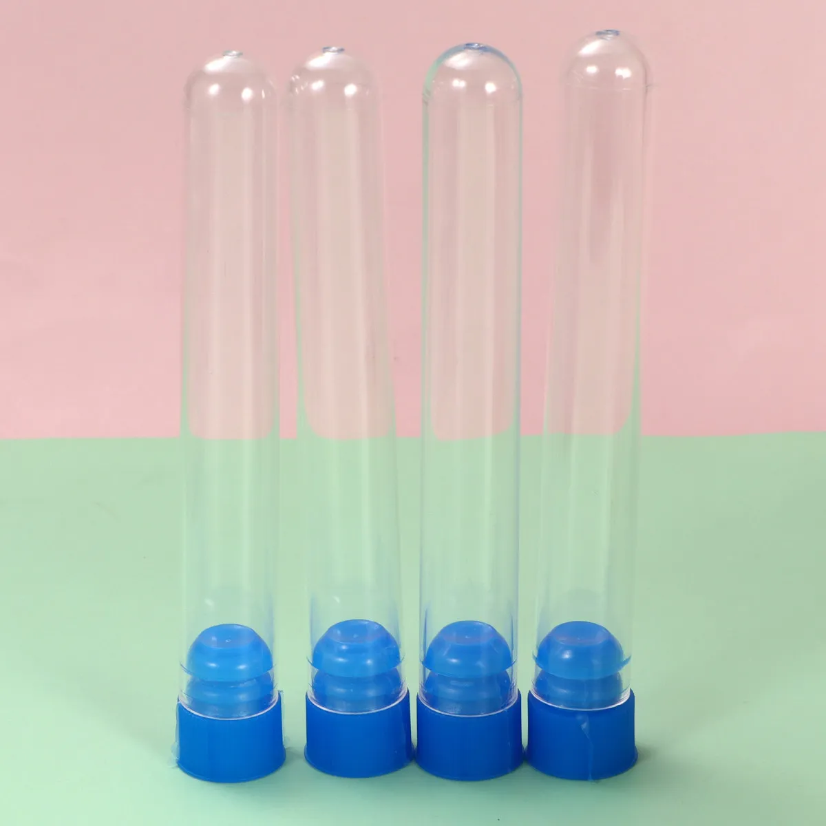 50Pcs Clear Plastic Tubes with Lids Leak-Proof Screw Caps for Lab Experiments Beauty Samples Candy Gifts Moisture-Free Storage