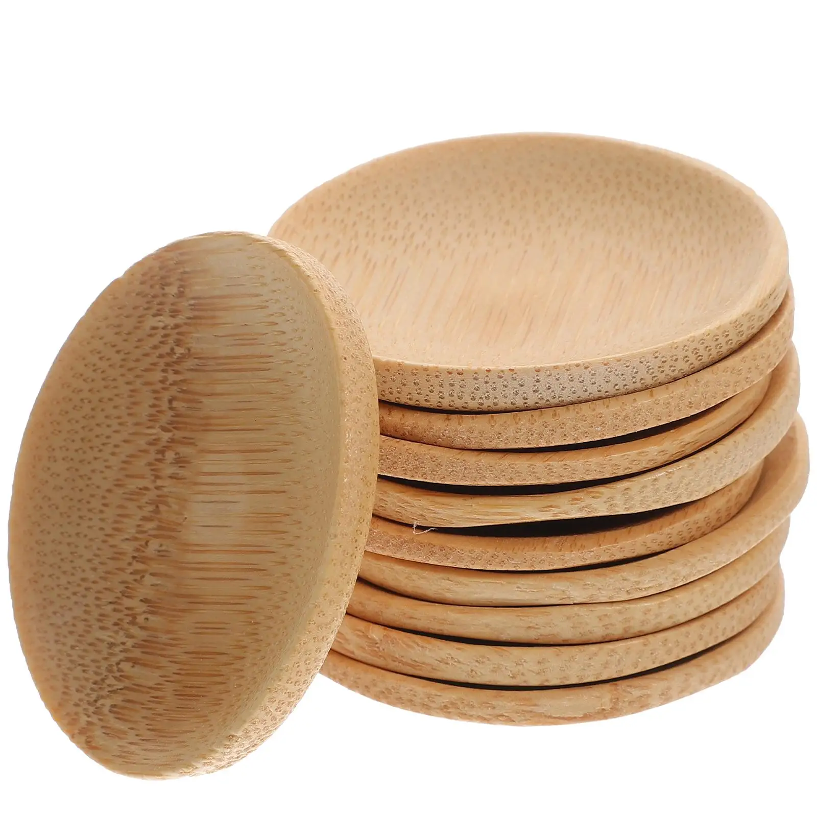 

10pcs Bamboo Sauce Dipping Dishes Household Seasoning Bowl Appetizer Plate Sauce Dish Kitchen Accessories Wooden Tableware