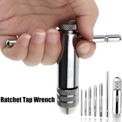 Adjustable M3-8 M5-12 T-Handle Ratchet Tap Wrench Tap Screw Holder Male Thread Metric Plug Tool Hand Tool