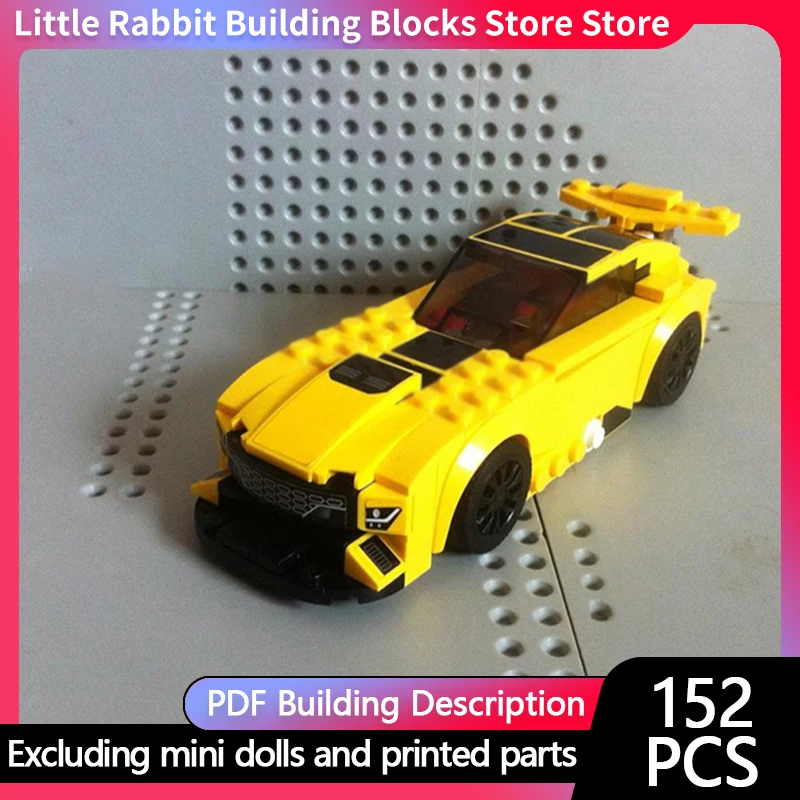 City Car Model MOC Building Bricks High-Performance Modified Car Modular Technology Children Holiday Gifts Assemble Toys Suit