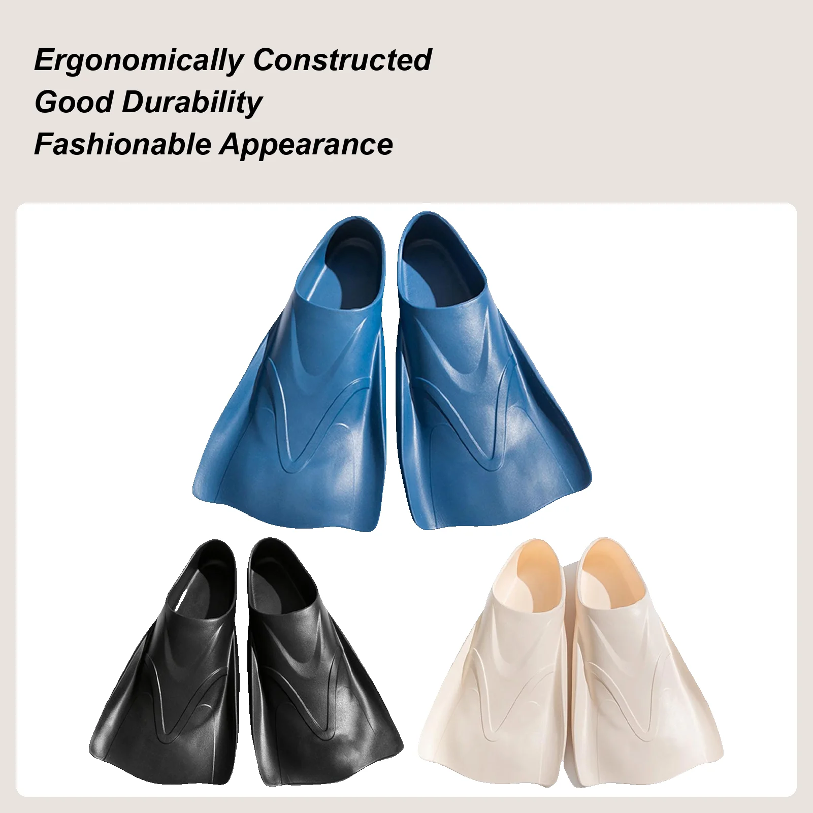 

Swim Flippers Snorkel Fins Short Training Flippers Portable Floating Supplies For Competition Outdoor Diving Snorkeling