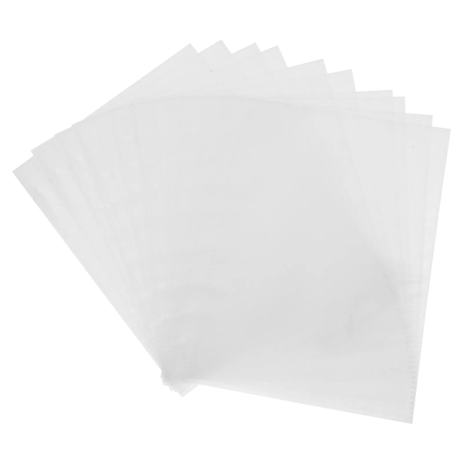 

50Pcs A5 Transparent Binder Inserts Clear Plastic Pocket Sleeves 6 Ring Photo Card Album Refill Loose Leaf Organizer Sheet