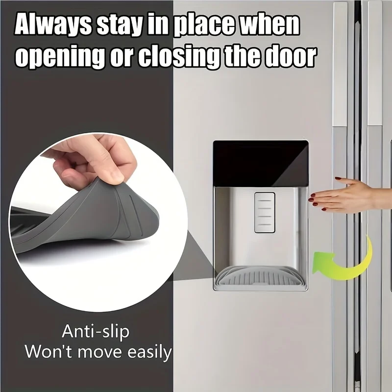 Silicone Refrigerator Drip Tray Reusable Kitchen Fridge Mat Anti Splash Overflow Drainage Catcher for Water Spills