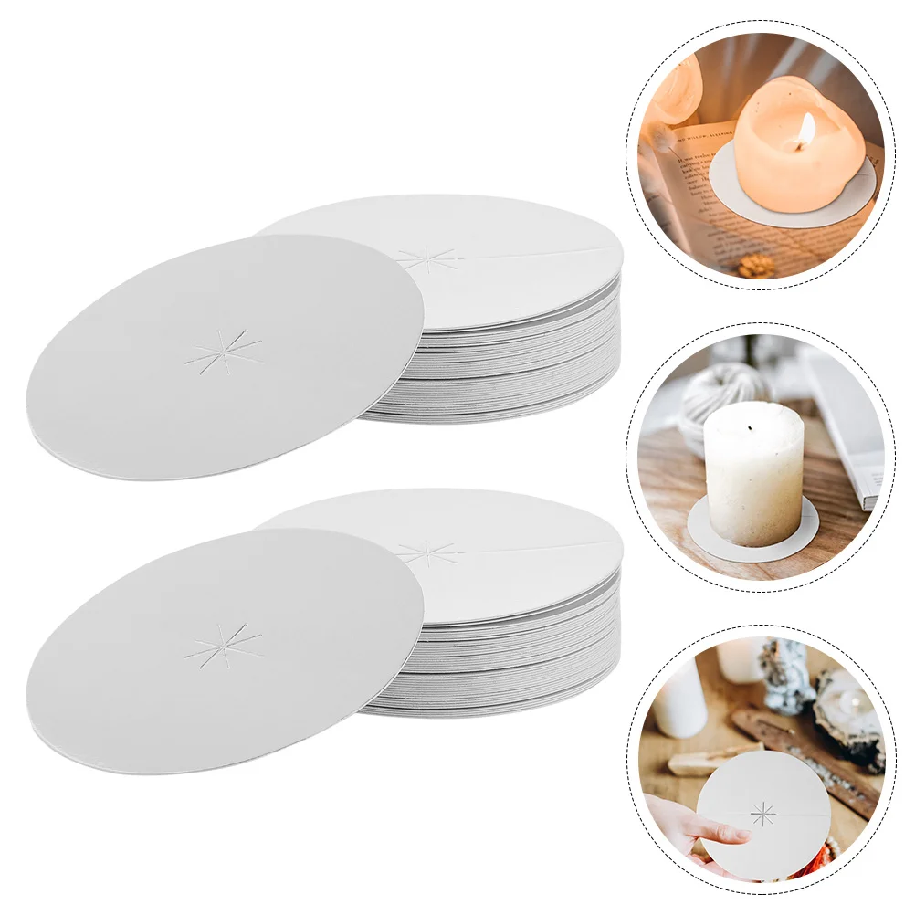 45 Pcs Tray Candles Protective Protectors Wax Removal Commemorate For Aluminum Foil Table Supply Discs