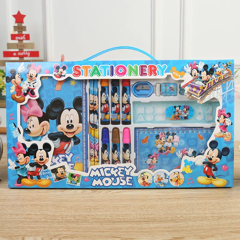 Disney Princess Spiderman Primary Mickey School Students Daily Cartoon School Supplies Set Children's Cute Stationery Set Prizes