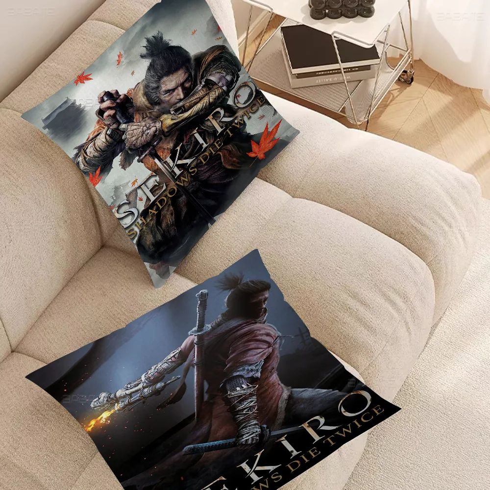 Sekiro Shadows Die Twice Cushion Cover Pillowcase Upholstery Sofa Throw Pillow Home Decor Pillowcas