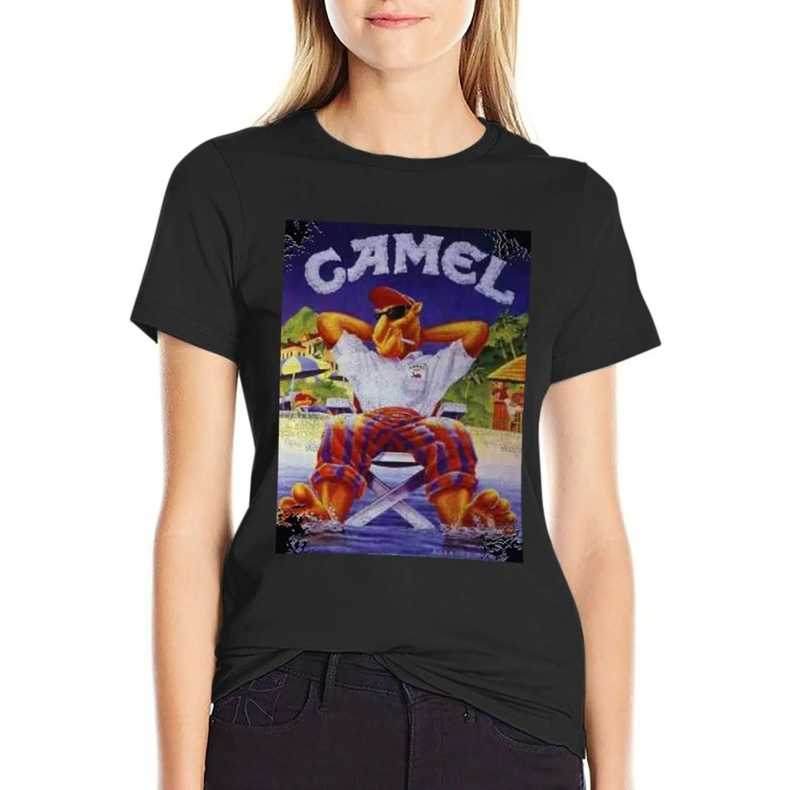 Camel Cigarettes T-Shirt lady clothes animal prinfor anime Summer Women's clothing