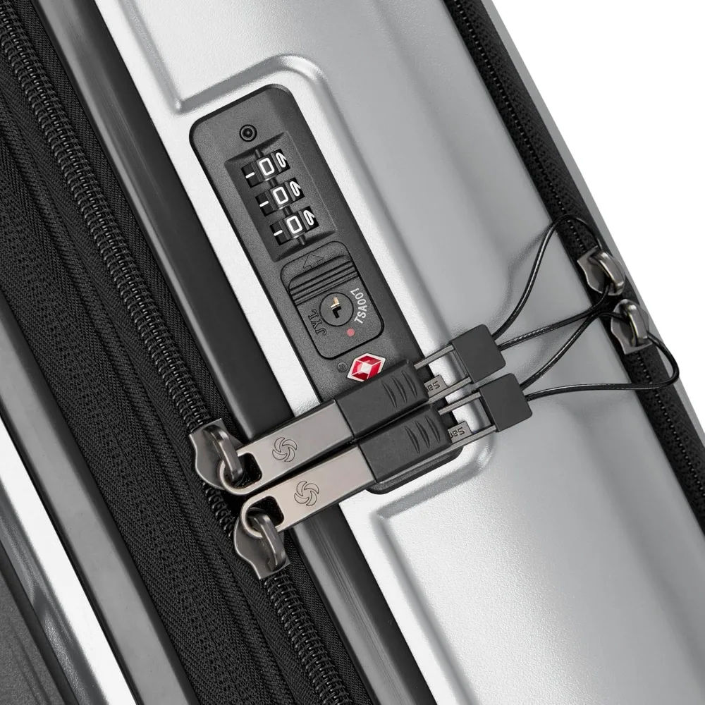 Conjunto de bagagem rígida extensível leve com bolso frontal, 21 bolsas de mão e 28 grandes verificadas para viagens