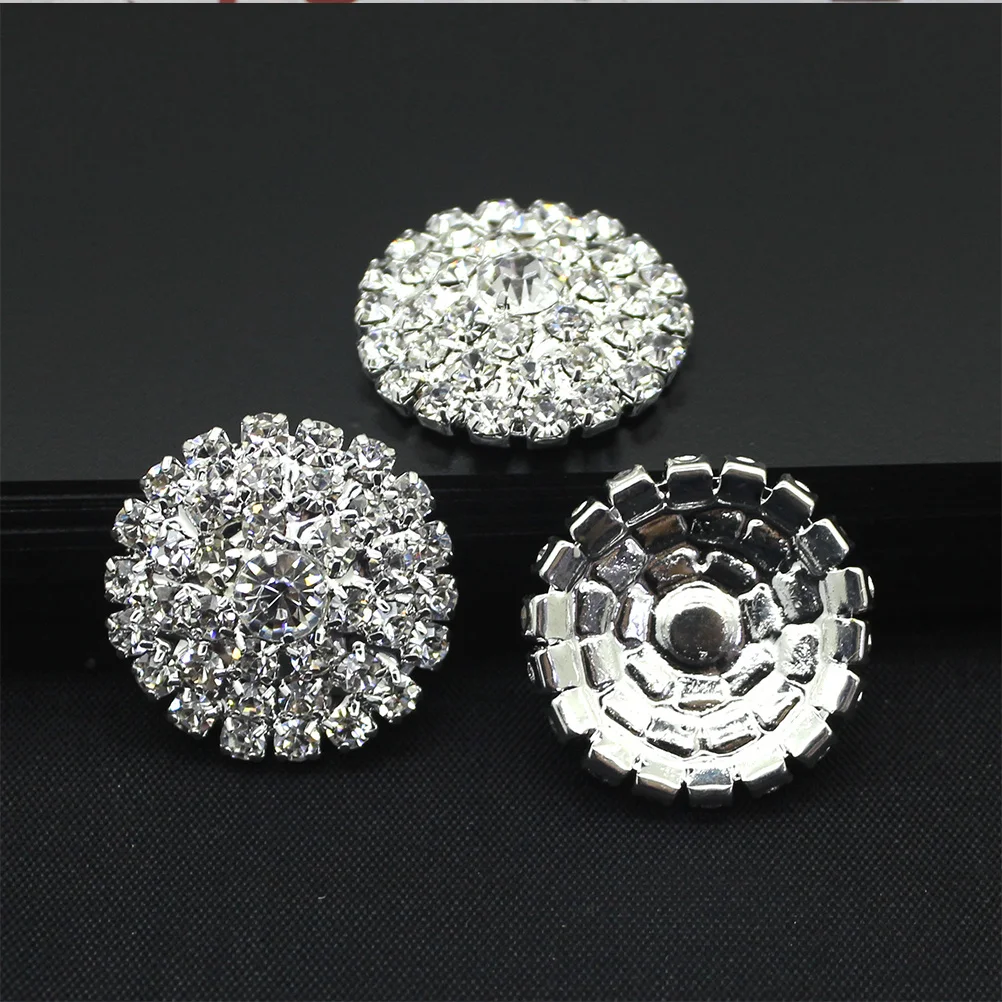 30Pcs 절묘한 실버 라인스톤 단추 16mm DIY 쥬얼리 의류 액세서리 크리 에이 티브 디자인 내구성 오래 지속