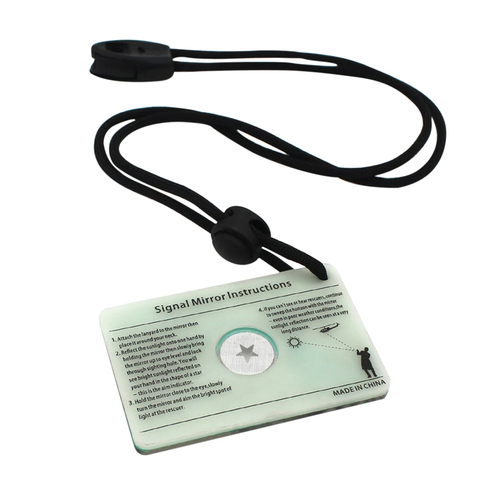 Outdoor Camping Survival Signal Mirror Survival Signal Mirror Emergency Rescue Outdoor Marine Kayak Mirror Reflection