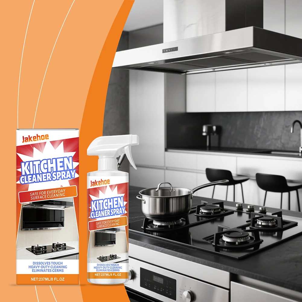 Heavy Duty Kitchen Degreaser Spray Powerful Multi-Surface Cleaner For Grease Grime Stains Fast-Acting Formulas For Stovetops