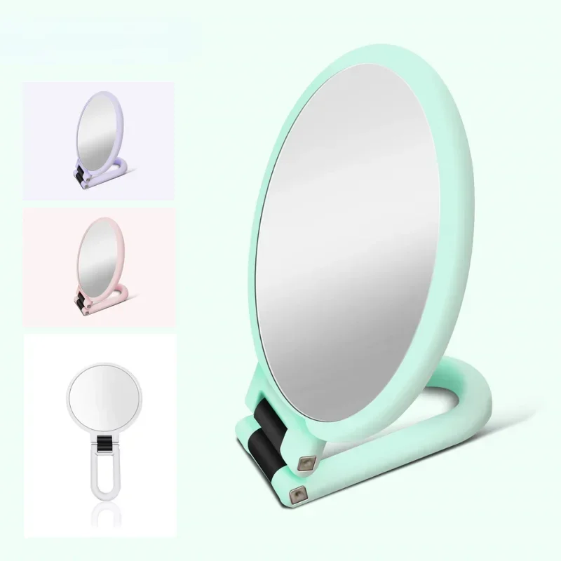 Double Sided Ampliação Espelho de Maquiagem Handheld Vanity Mirror, Compact Hand Mirror, Ferramentas Cosméticas, 2, 5, 10, 15X