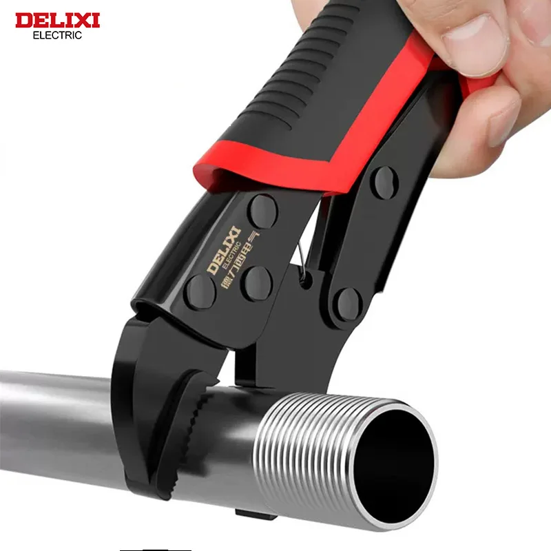 DELIXI ELECTRIC Locking Pliers,Clamp Pliers Adjustable Position for Clamping Parts of Different Thicknesses,With Rubber Sleeve