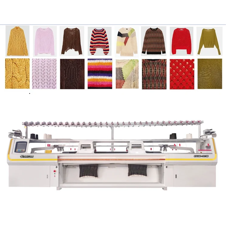 3+3 Systems Computerized Flat Sweater 2 Carriages Knitting Machine 120inch 12G for Sweater Scarf Caps Knitting