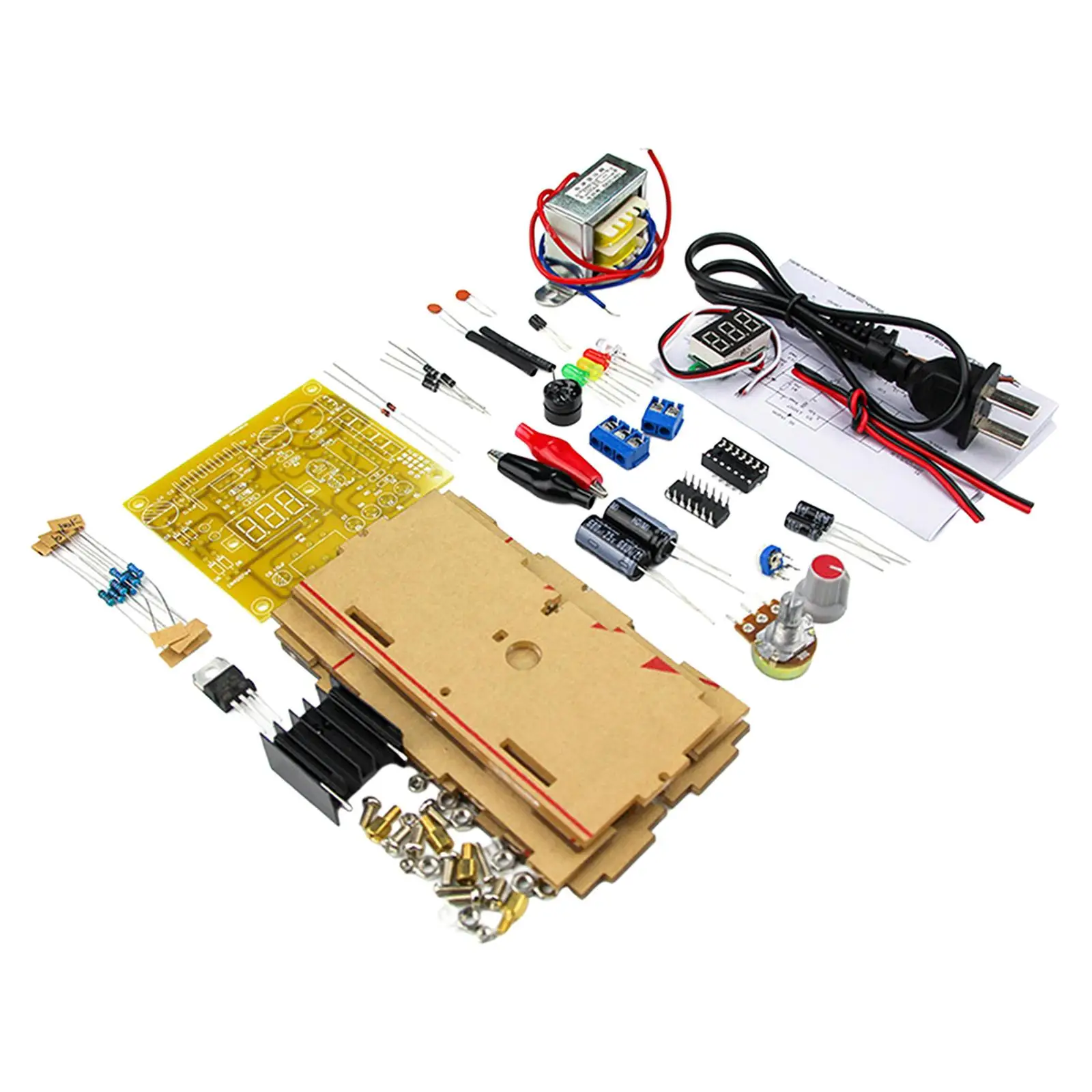 LM317 Регулируемый комплект платы питания DIY Производство Силовой тренировочный комплект Прочный DIY Проект Легкий электронный комплект DIY