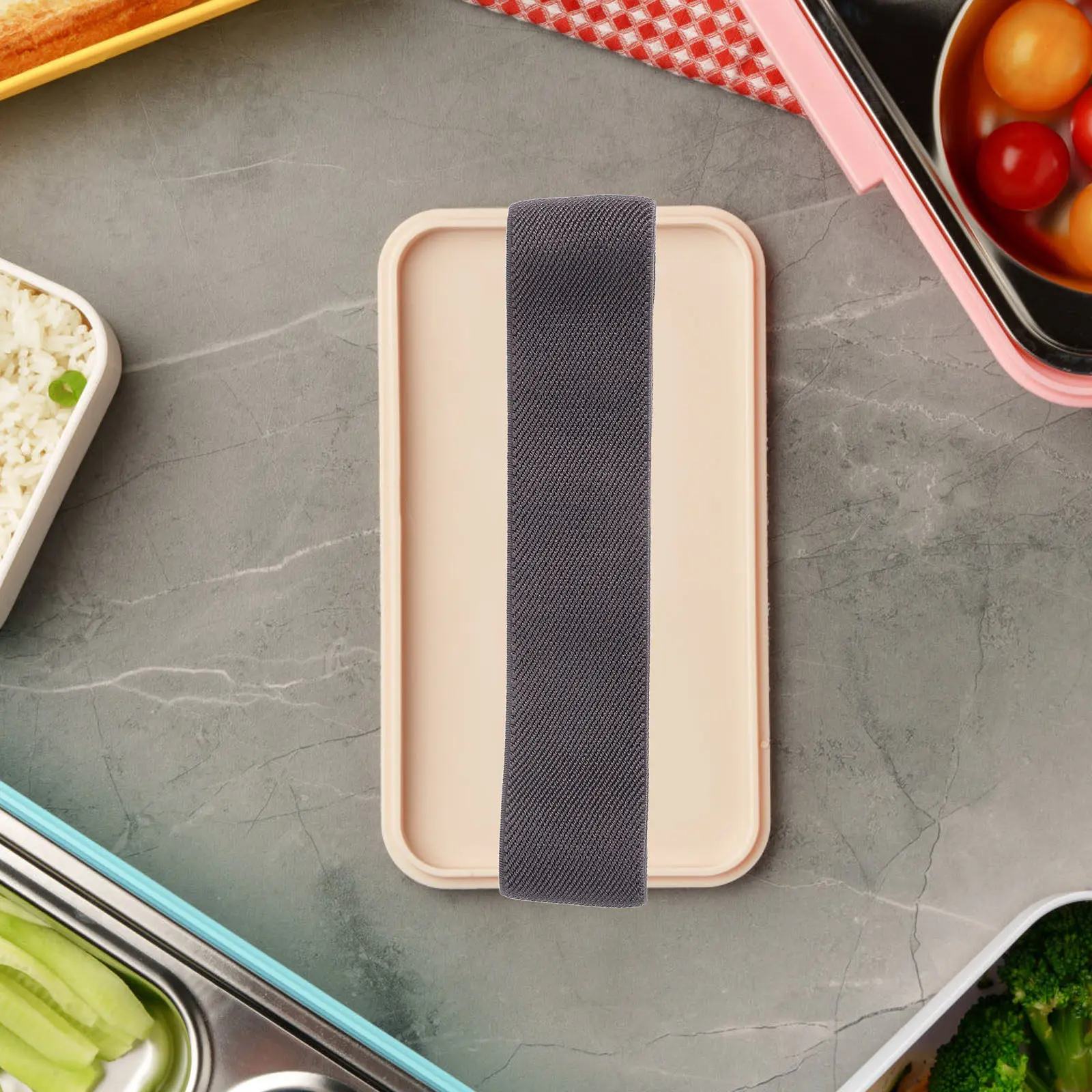 4Pcs Elastic Lunch Box Strap Nylon Bento Band Stretchable Food Container Fastening Belt for School Work Picnic Camping Travel