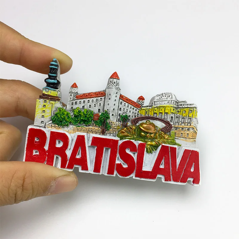 

Slovakia Bratislava Skyline 3D Resin Imanes Nevera, Mini Magnets Refrigerator Magnet for Fridge Magnets Cute Home Decor