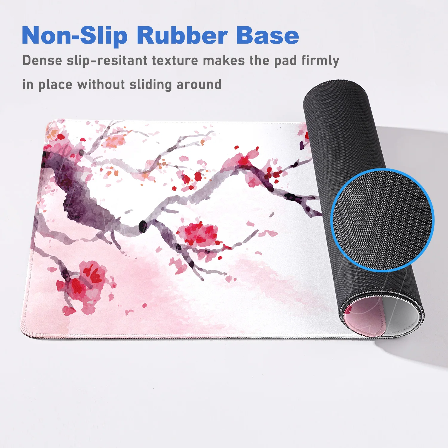 New Many People Like Pink Cherry Blossom Mousepad Home Gaming Office Computer Mouse Pad Art Sakura Keyboard Desk Mat Accessories