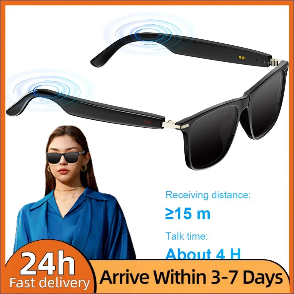 

BT Glasses with AI Translator Audio Glasses Hands-Free Music & Calls Outdoor Sports Headphones for Men Women