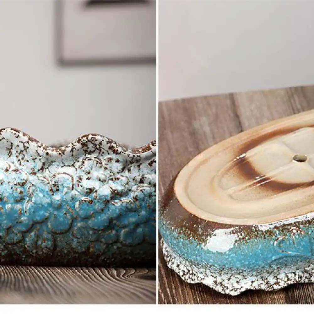 Decorative Ceramic Succulent Flower Pot Unique Coarse Pottery Planter Breathable Basin For Indoor Green Plants Desktop Decor