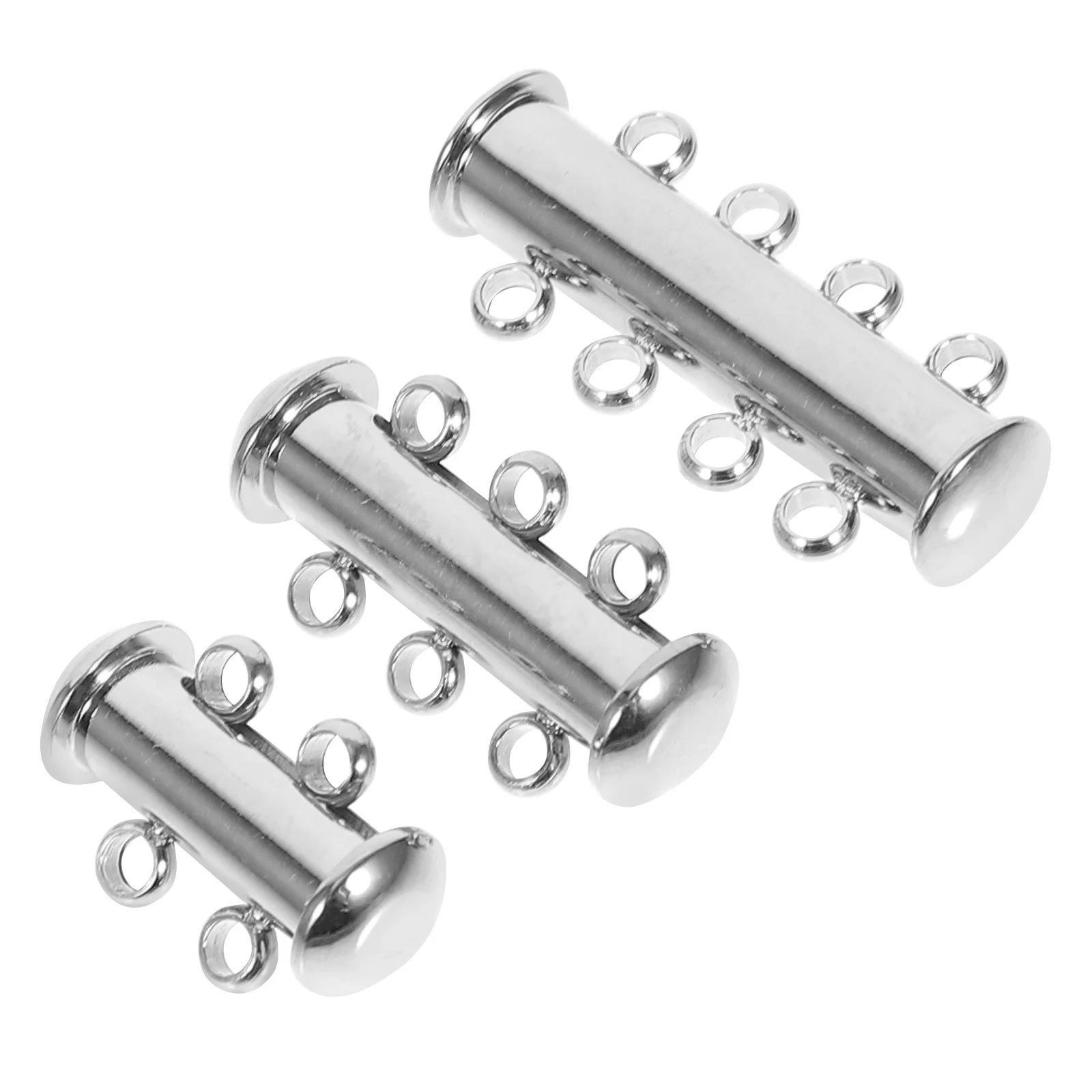 3pcs Metal Clasp Pearl Bracelet Jewelry Connector Durable Smooth Rust Resistant For Necklace Layering Clasps Bracelet Connecting