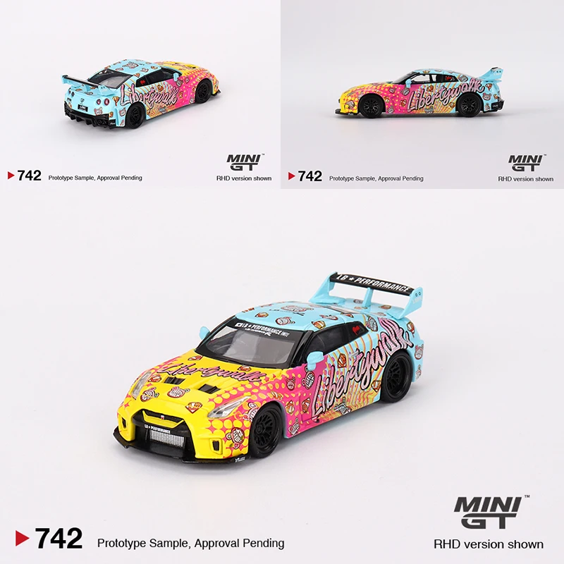 

MINIGT 1/64 LB-Silhouette WORKS GT NISSAN 35GT-RR Ver.1 LBWK KUMA MGT00742-MJ Модель автомобиля из сплава, литая под давлением модель, детские подарочные игрушки для мальчиков